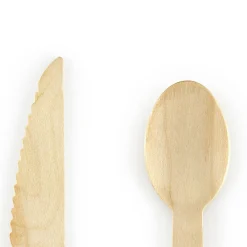 PARTYDECO Komplet Sztućców Wooden Drewnianych 6 Os.