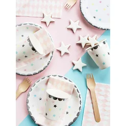 PARTYDECO Komplet Talerzy Stars Ze Wzorem W Gwiazdki 6 Szt. Fi 18 Cm