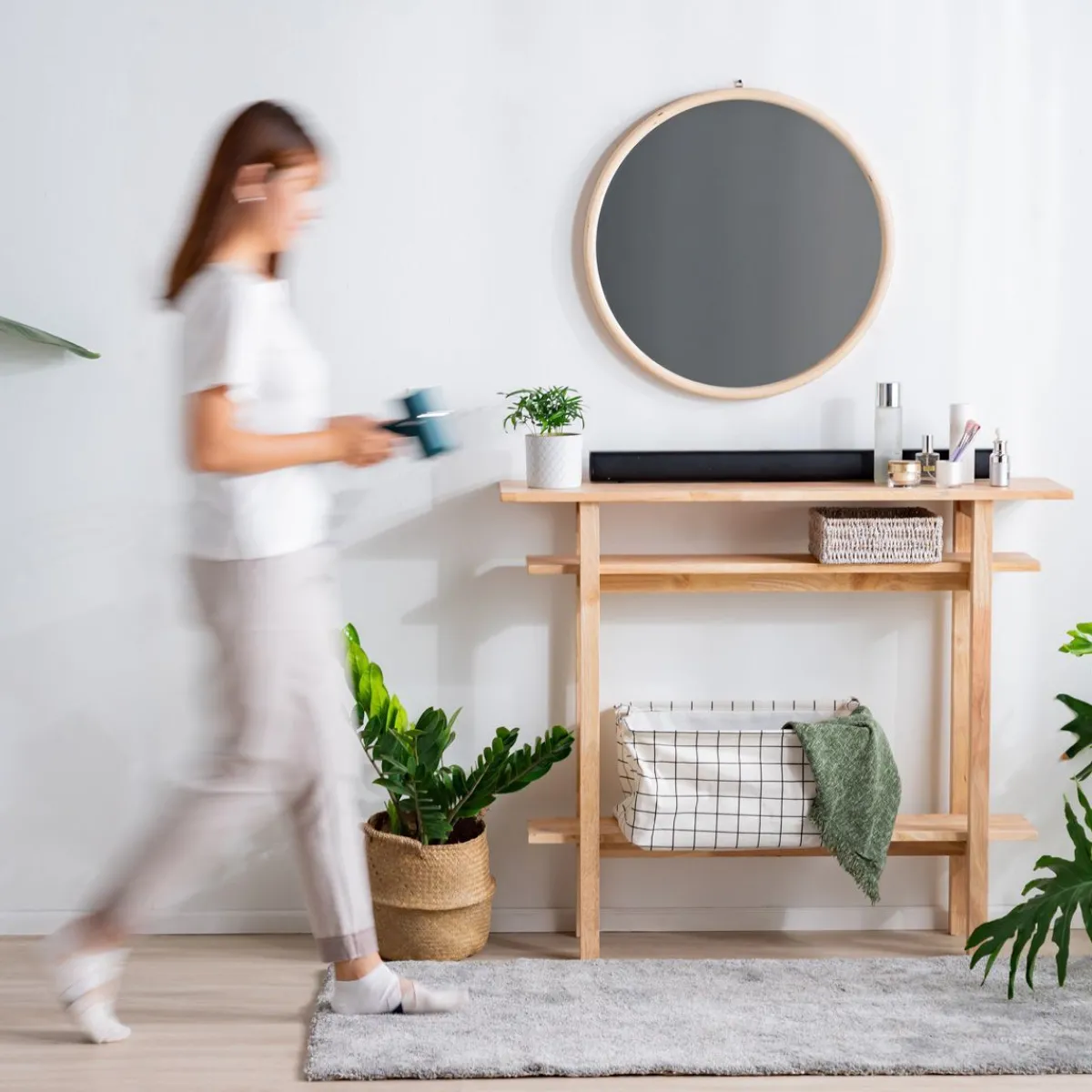 HOMLA Konsola Langi Naturalny 1070X30X90 Cm