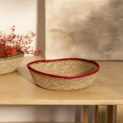 HOMLA Kosz Do Przechowywania Clary Naturalny Z Trawy Morskiej 20X20X5 Cm