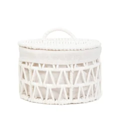 HOMLA Kosz Do Przechowywania Flossie Bialy 23X23X14.5 Cm