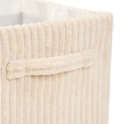 HOMLA Kosz Do Przechowywania Tello Welurowy Bezowy 21X21X21 Cm