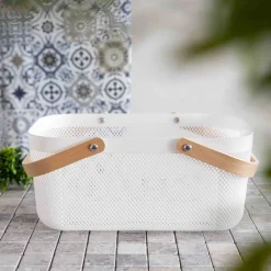 HOMLA Kosz Elijah Bialy 24.5X40X19Cm