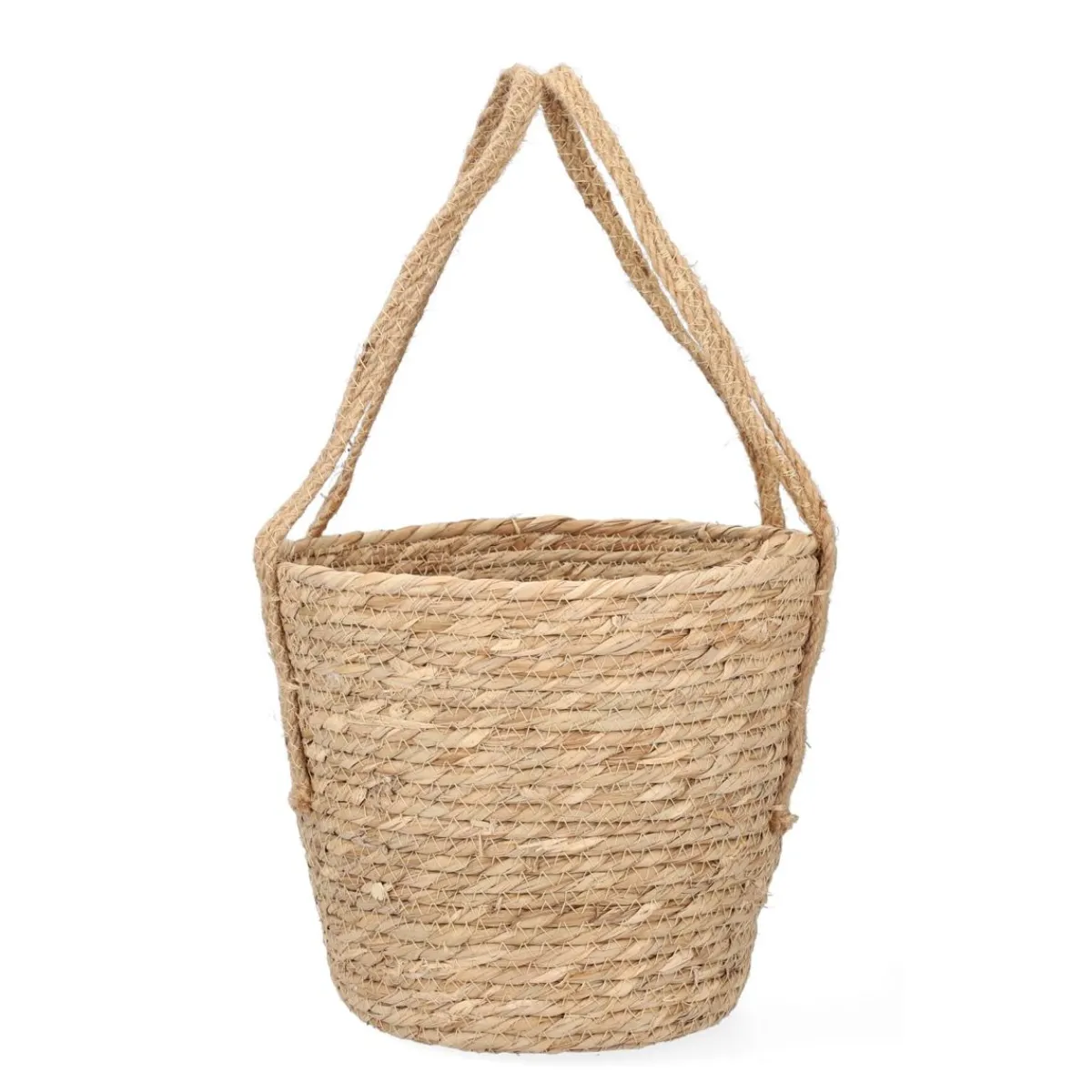 HOMLA Kosz Lumbo Z Trawy Morskiej Z Uchwytami 28X25 Cm