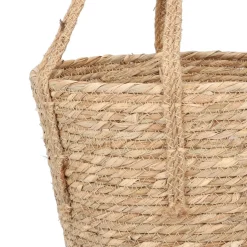 HOMLA Kosz Lumbo Z Trawy Morskiej Z Uchwytami 28X25 Cm