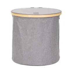 HOMLA Kosz Na Bielizne Nellie Szary 38X38X37 Cm