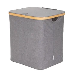 HOMLA Kosz Na Bielizne Nellie Szary 40,5X32X42 Cm