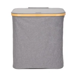 HOMLA Kosz Na Bielizne Nellie Szary 40,5X32X42 Cm