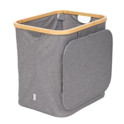 HOMLA Kosz Na Bielizne Nellie Szary 40,5X32X42 Cm