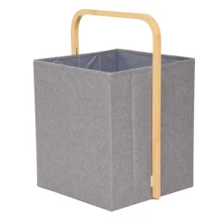 HOMLA Kosz Na Bielizne Nellie Szary 36X32X50 Cm