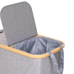 HOMLA Kosz Na Bielizne Nellie Szary 55,5X34,5X60 Cm