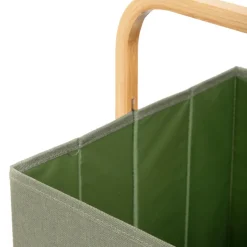 HOMLA Kosz Na Bielizne Nellie Zielony 36X32X50 Cm