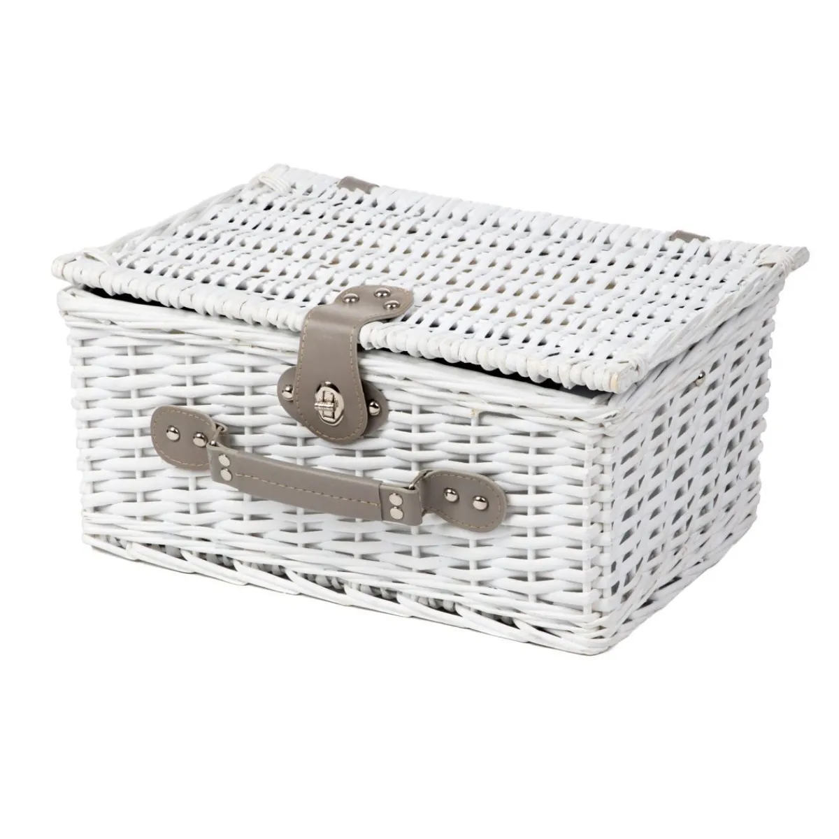 HOMLA Kosz Piknikowy Orlando Dla 2 Osob We Wzor Paisley 38X26X18 Cm