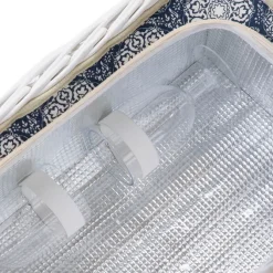 HOMLA Kosz Piknikowy Orlando Dla 2 Osob We Wzor Paisley 38X26X18 Cm