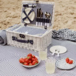 HOMLA Kosz Piknikowy Orlando Dla 4 Osob Z Mata 46X30X20 Cm