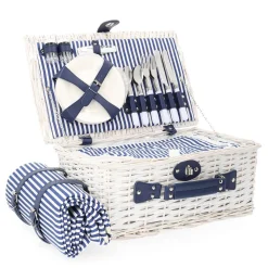 HOMLA Kosz Piknikowy Orlando Dla 4 Osob Z Mata 46X30X20 Cm