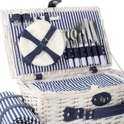 HOMLA Kosz Piknikowy Orlando Dla 4 Osob Z Mata 46X30X20 Cm