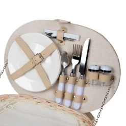 HOMLA Kosz Piknikowy Picnic Owalny Dla 2 Osob 38X26X18 Cm