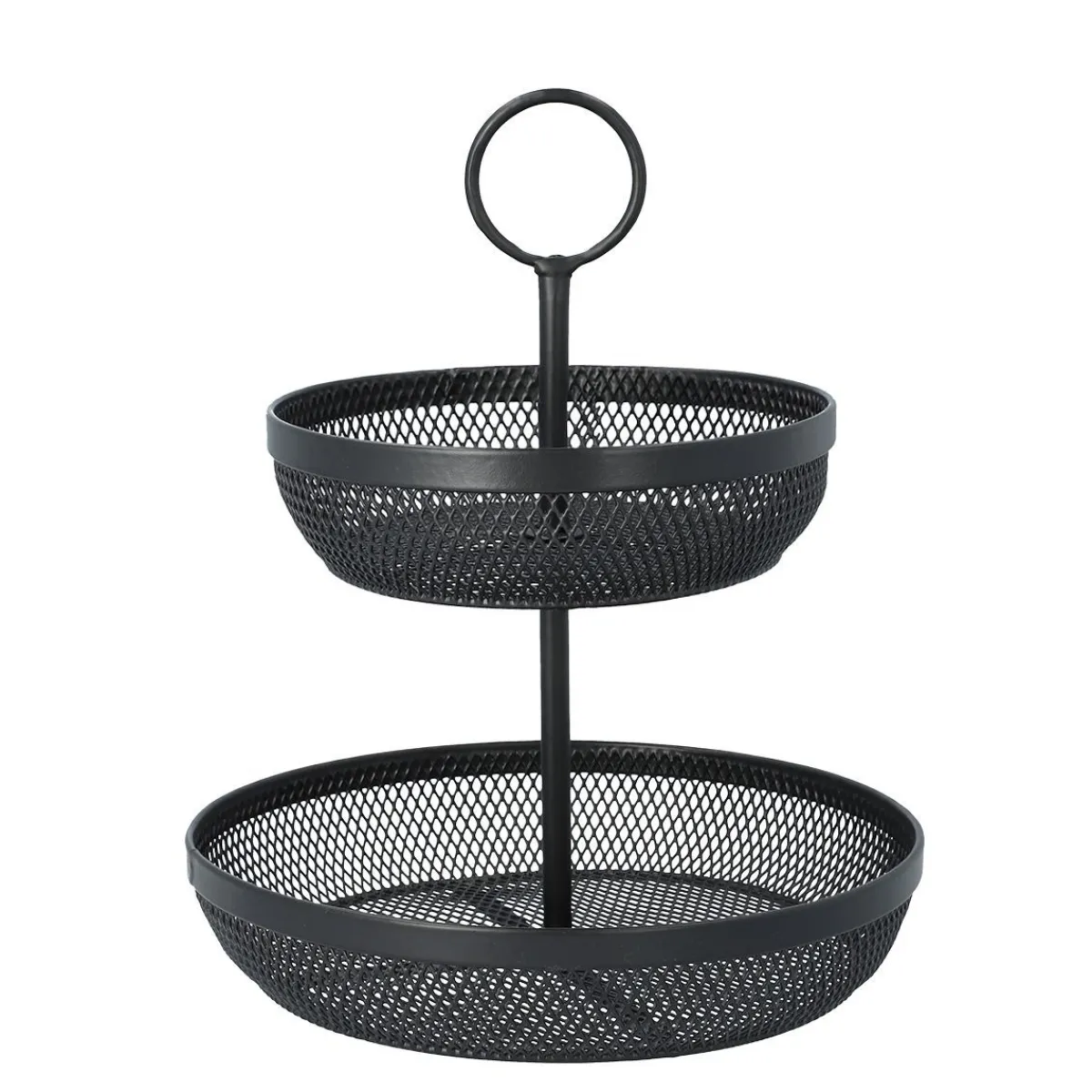 HOMLA Koszyk Gridio Dwupietrowy Okragly 31X26 Cm