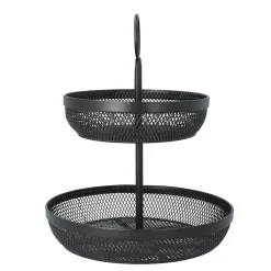 HOMLA Koszyk Gridio Dwupietrowy Okragly 31X26 Cm