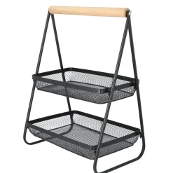 HOMLA Koszyk Gridio Dwupietrowy Prostokatny 51X38X25 Cm