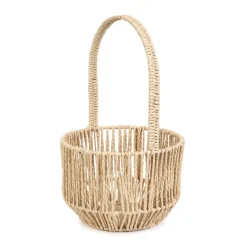 HOMLA Koszyk Viby Pleciony Z Raczka Ciemny 13X25 Cm