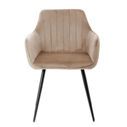 HOMLA Krzeslo Andre Welurowe Brazowe 56X61X86 Cm