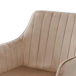 HOMLA Krzeslo Andre Welurowe Brazowe 56X61X86 Cm