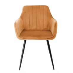 HOMLA Krzeslo Andre Welurowe Karmelowe 56X61X86 Cm