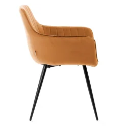 HOMLA Krzeslo Andre Welurowe Karmelowe 56X61X86 Cm