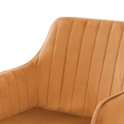 HOMLA Krzeslo Andre Welurowe Karmelowe 56X61X86 Cm