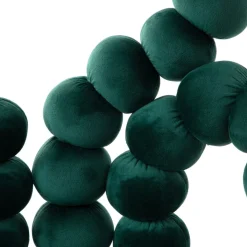 HOMLA Krzeslo Bubble Beam Welurowe Zielone Z Czarnymi Nogami 56,5X52X87 Cm