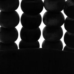 HOMLA Krzeslo Bubble Beam Welurowe Czarne Z Czarnymi Nogami 56,5X52X87 Cm