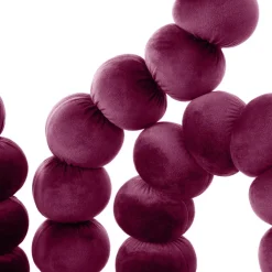 HOMLA Krzeslo Bubble Beam Welurowe Bordowe 56,5X52X87 Cm