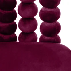 HOMLA Krzeslo Bubble Beam Welurowe Bordowe 56,5X52X87 Cm