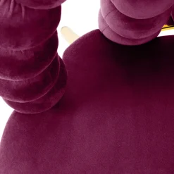 HOMLA Krzeslo Bubble Beam Welurowe Bordowe 56,5X52X87 Cm