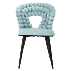 HOMLA Krzeslo Bubble Verse Welurowe Turkusowe 48X65X81 Cm