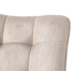 HOMLA Krzeslo Colin Welurowe Bezowe 53X61X88 Cm