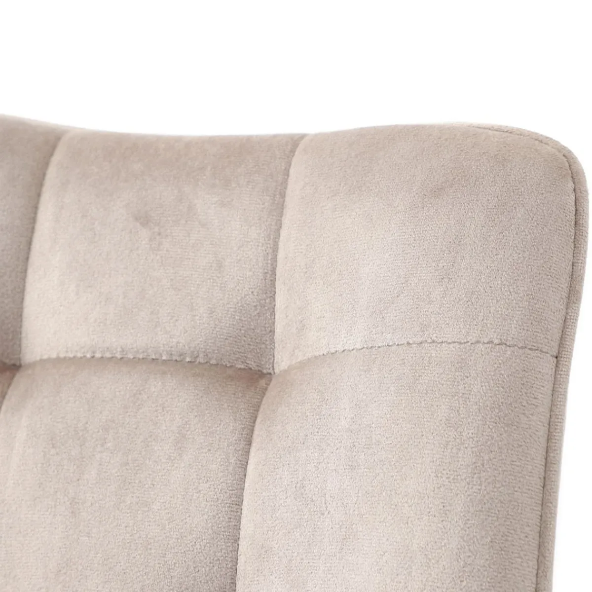 HOMLA Krzeslo Colin Welurowe Bezowe 53X61X88 Cm