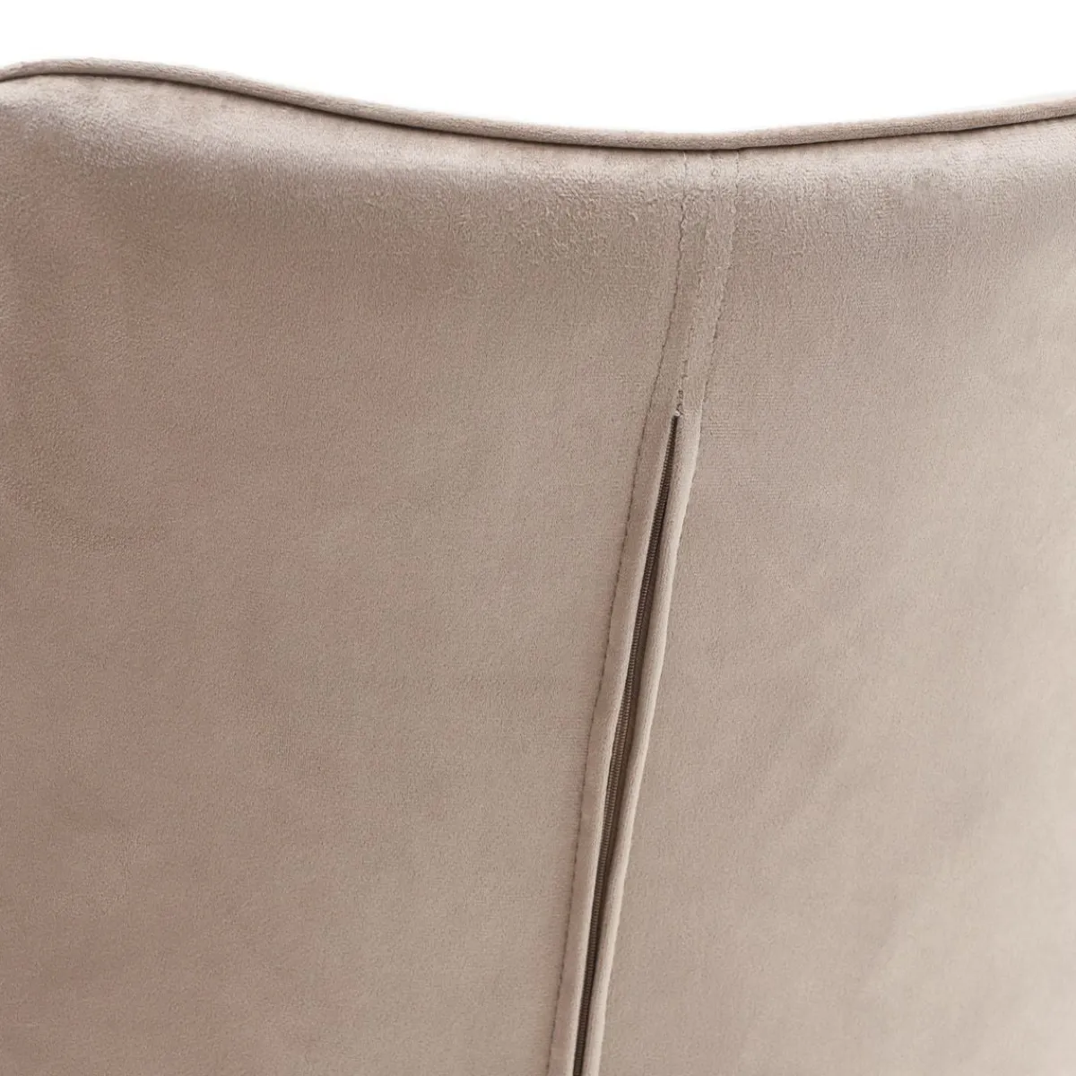 HOMLA Krzeslo Colin Welurowe Bezowe 53X61X88 Cm