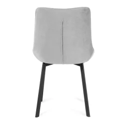 HOMLA Krzeslo Colin Welurowe Szare 53X61X88 Cm