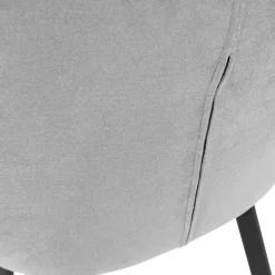 HOMLA Krzeslo Colin Welurowe Szare 53X61X88 Cm