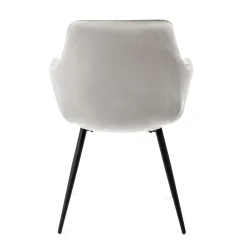 HOMLA Krzeslo Etienne Welurowe Jasnoszare 56X61X86 Cm