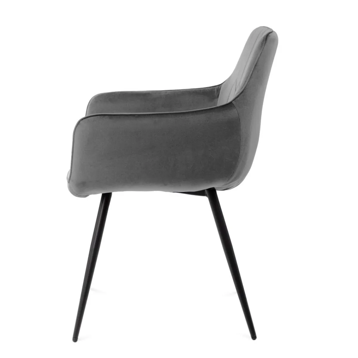 HOMLA Krzeslo Etienne Welurowe Szare 56X61X86 Cm