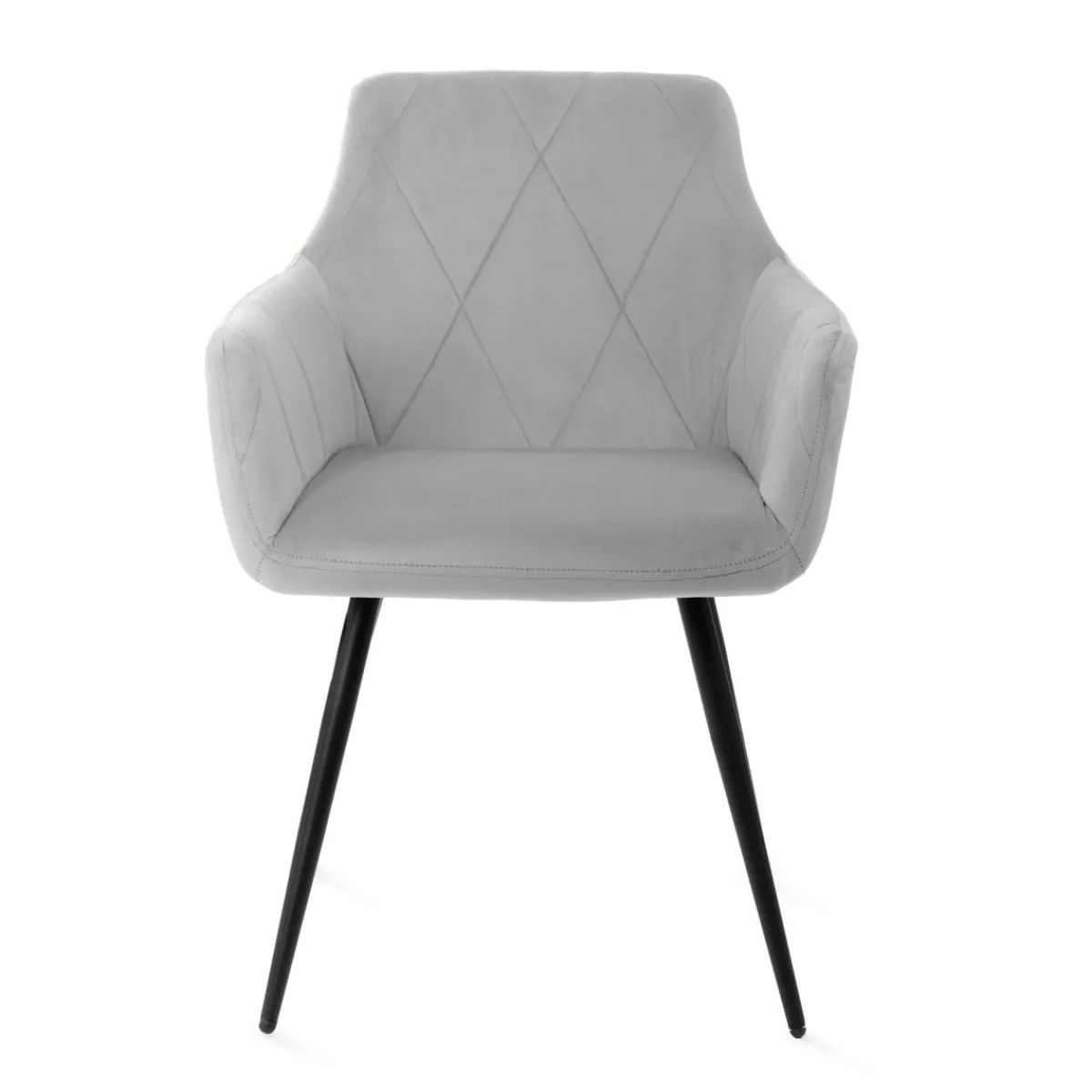 HOMLA Krzeslo Fellice Welurowe Szare 56X61X86 Cm