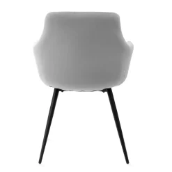 HOMLA Krzeslo Fellice Welurowe Szare 56X61X86 Cm