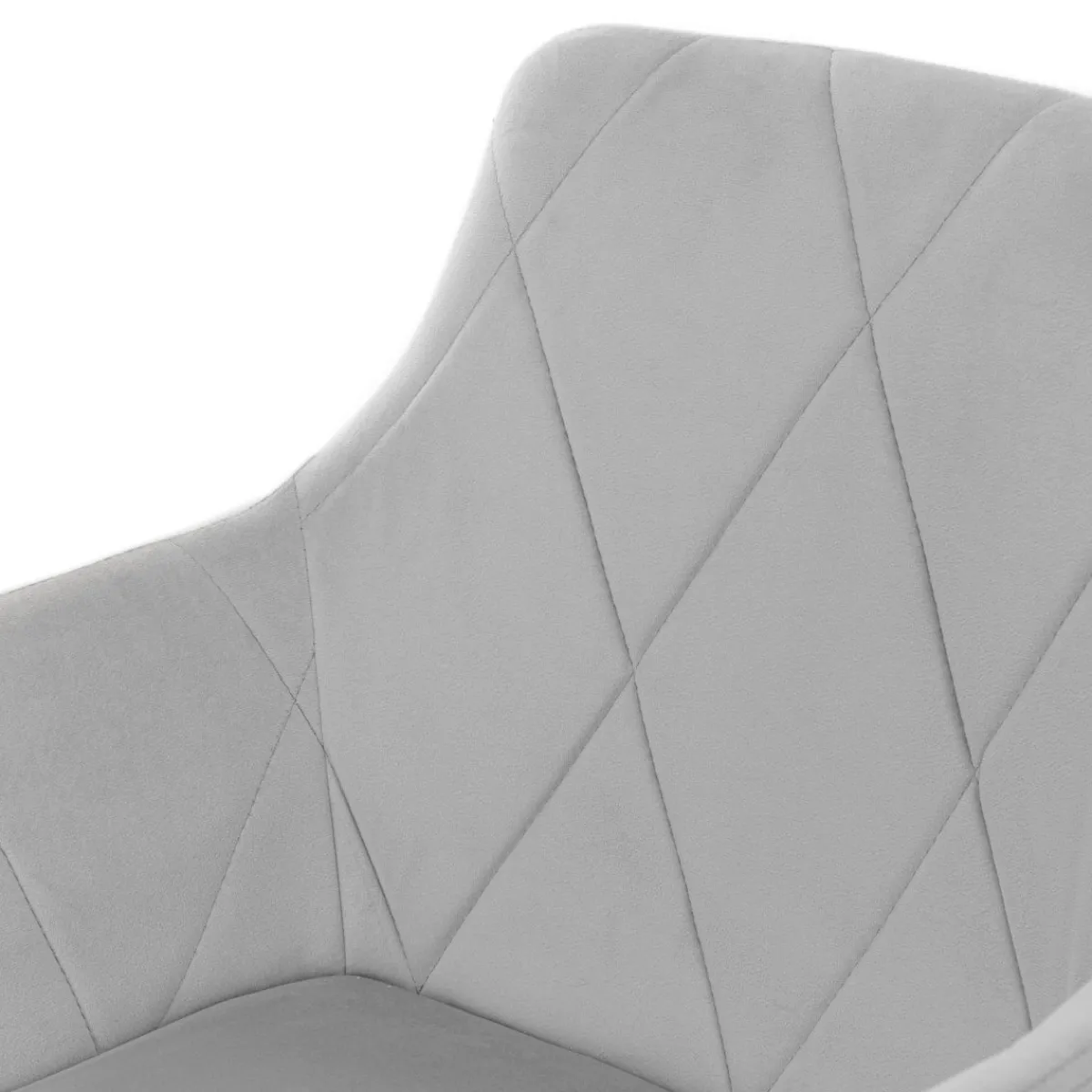 HOMLA Krzeslo Fellice Welurowe Szare 56X61X86 Cm