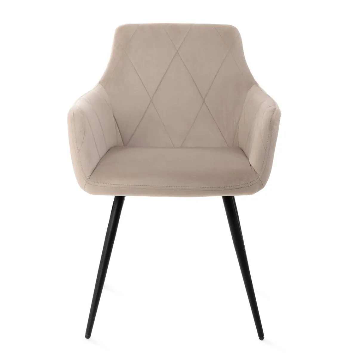 HOMLA Krzeslo Fellice Welurowe Bezowe 56X61X86 Cm