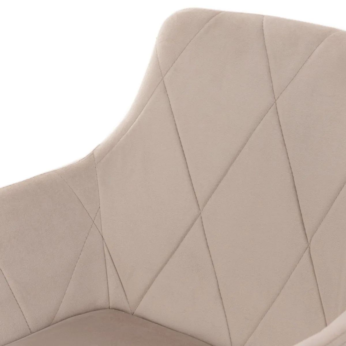 HOMLA Krzeslo Fellice Welurowe Bezowe 56X61X86 Cm