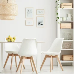 HOMLA Krzeslo Fisco Biale 48X56X82 Cm